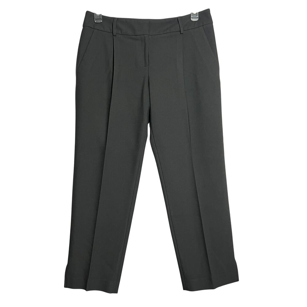 Milly Tailored Ankle Dress Pants Size 12 Black Stretch Office Career Chic USA